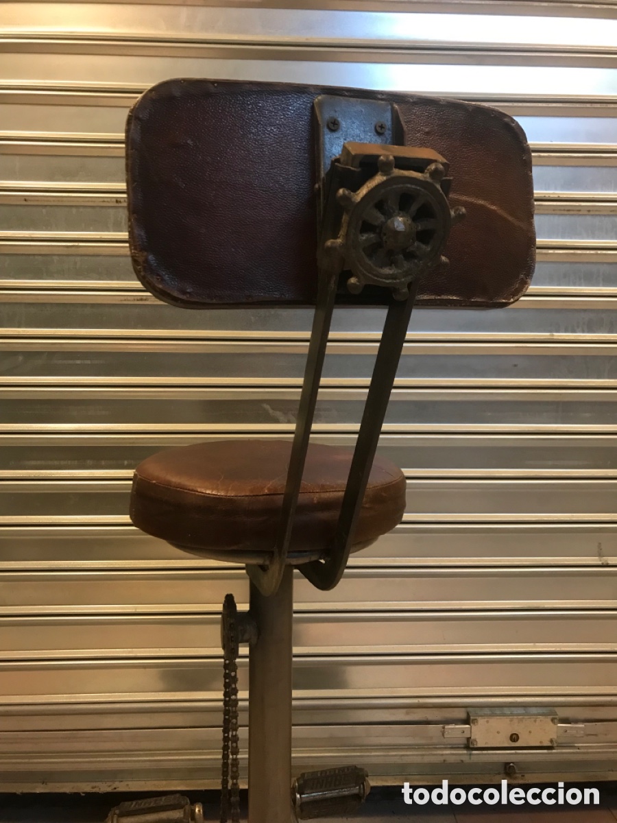 Vintage: Taburete cuero estilo industrial - Foto 10