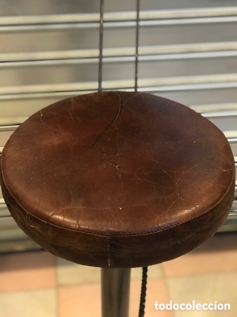 Vintage: Taburete cuero estilo industrial - Foto 12