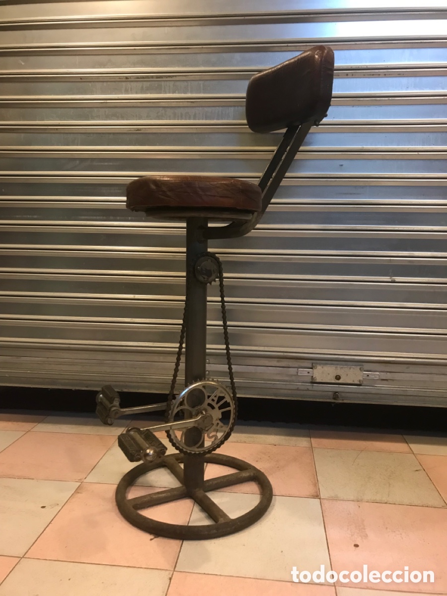 Vintage: Taburete cuero estilo industrial - Foto 18