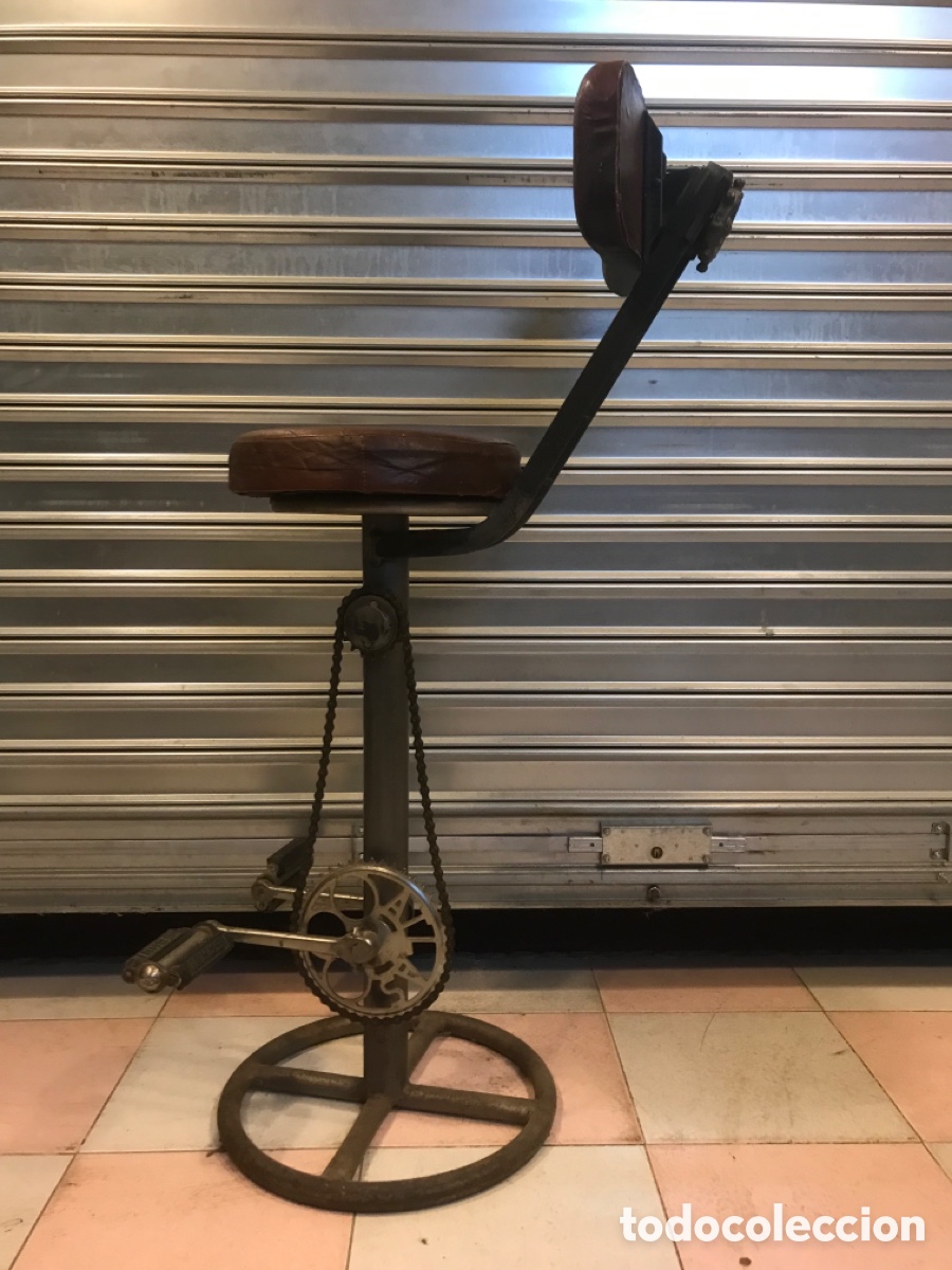 Vintage: Taburete cuero estilo industrial - Foto 19