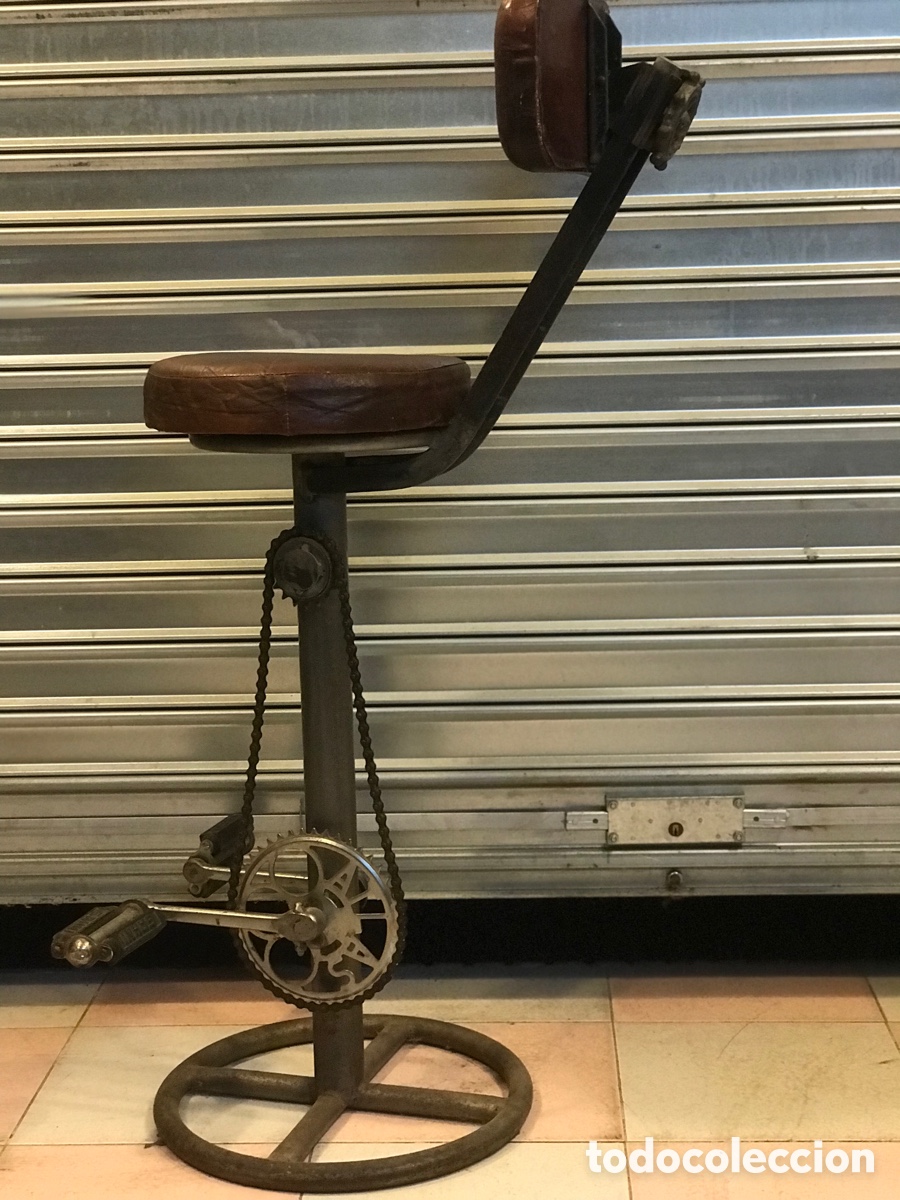 Vintage: Taburete cuero estilo industrial - Foto 20