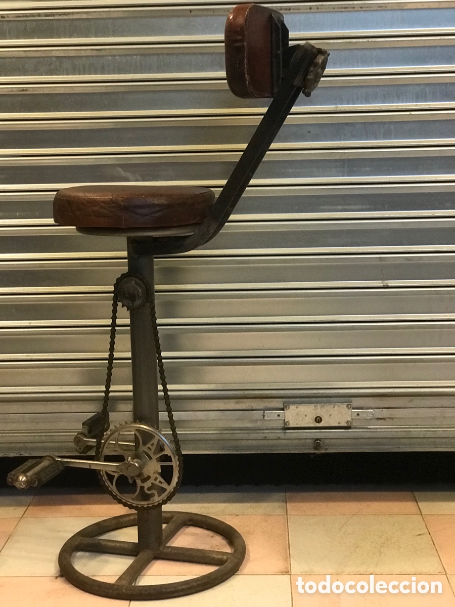 Vintage: Taburete cuero estilo industrial - Foto 21