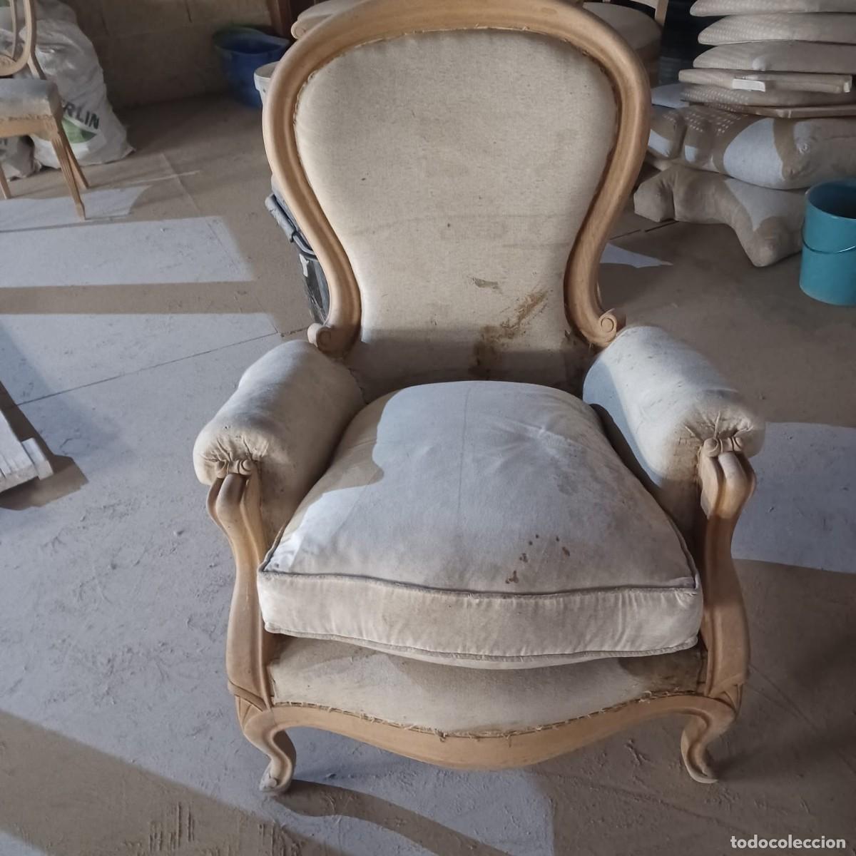 Vintage: SILLON ISABELINO ABUELA CRUDO - Foto 3