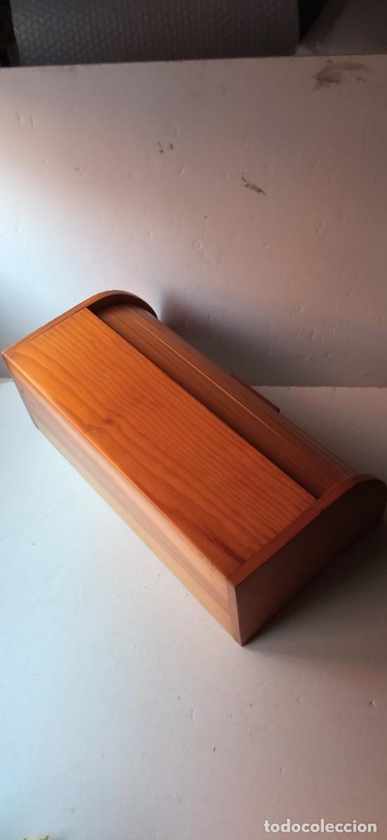 Vintage: panera de madera sobremesa cajon - Foto 11