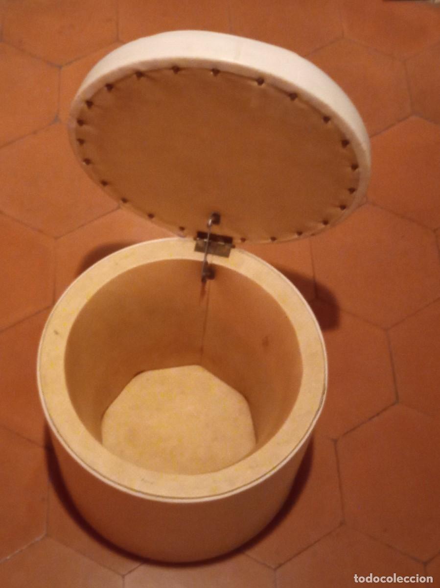 Vintage: puff de piel con tapa - Foto 3