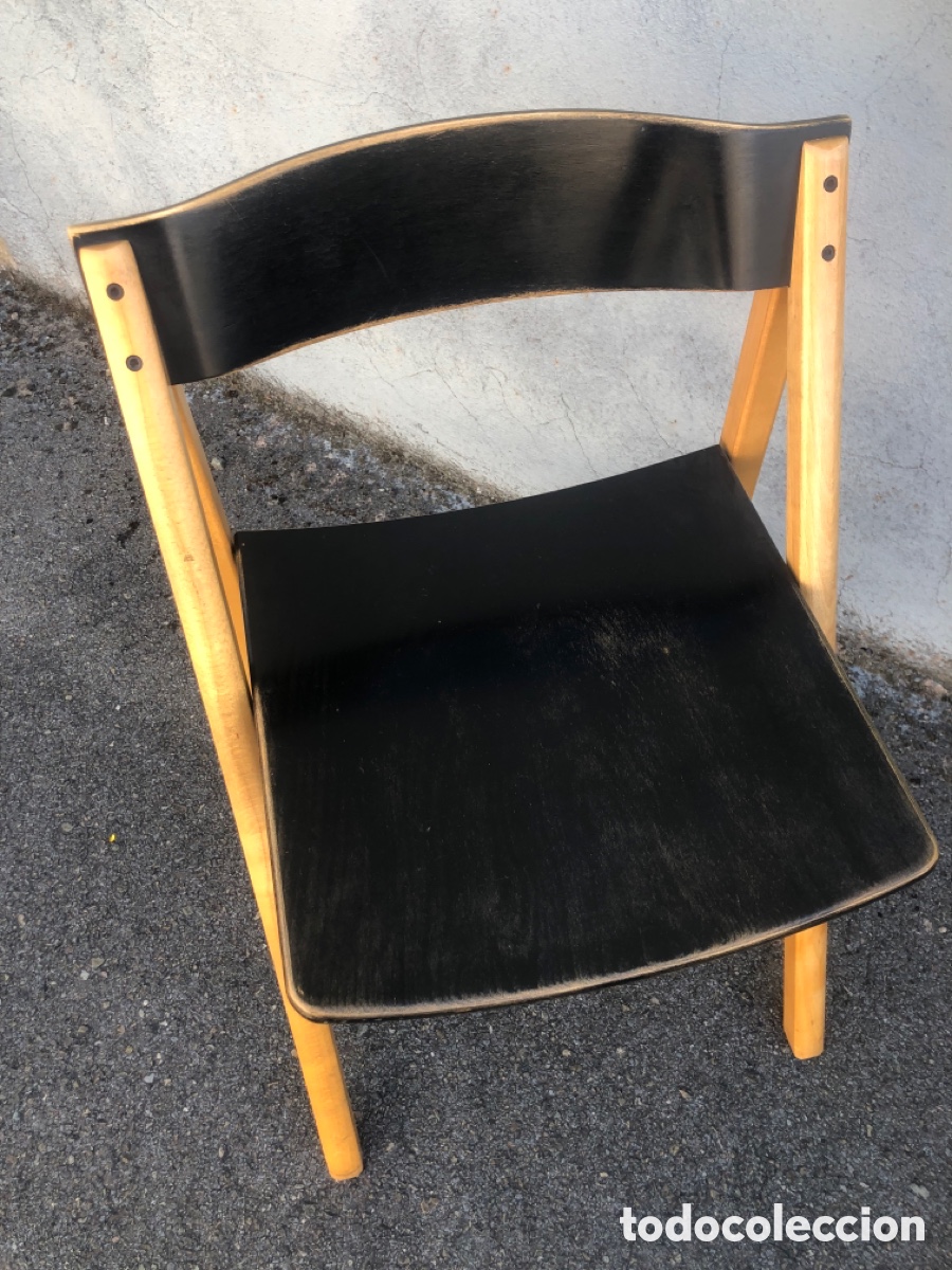 Vintage: EMBLEMATICA SILLA PLEGABLE DE HYLLINGE MOBLER DINAMARCA - Foto 2