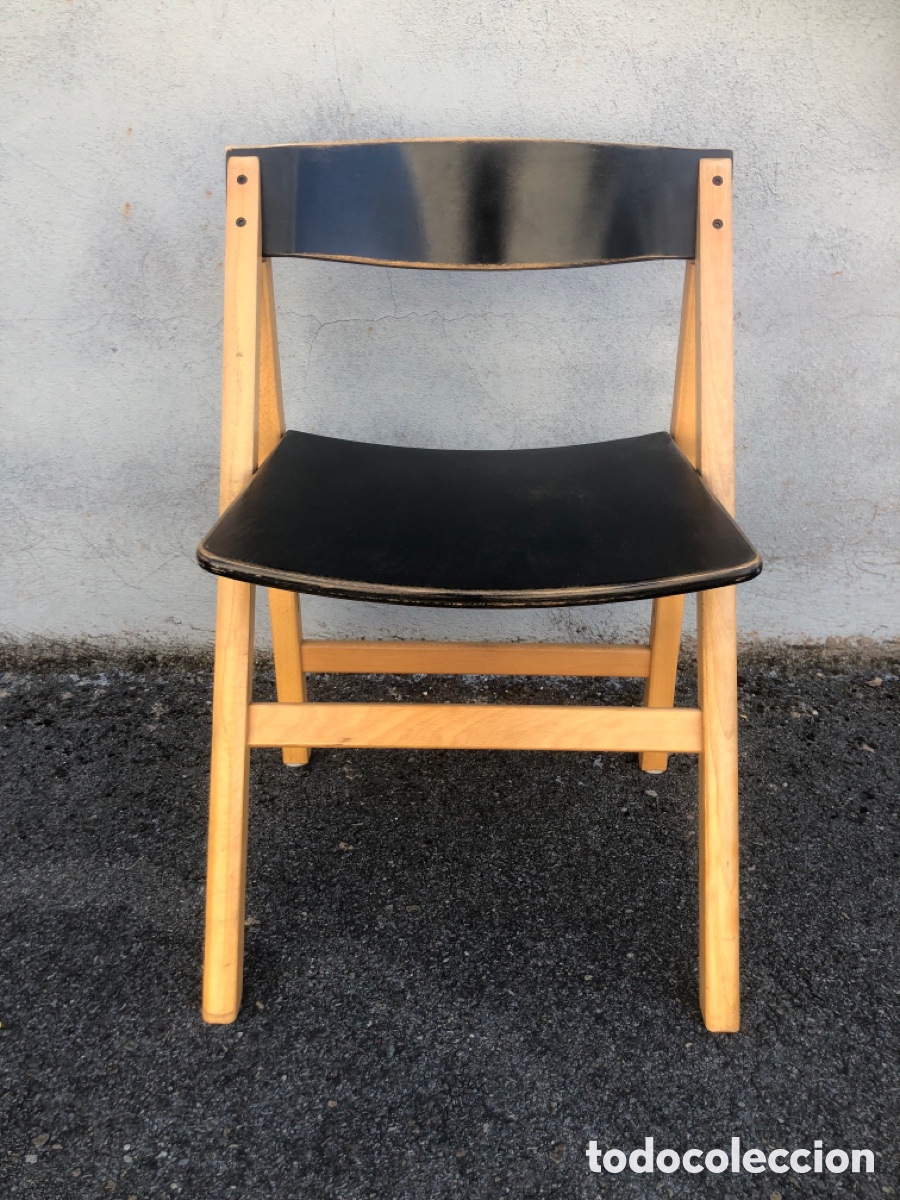 Vintage: EMBLEMATICA SILLA PLEGABLE DE HYLLINGE MOBLER DINAMARCA - Foto 3