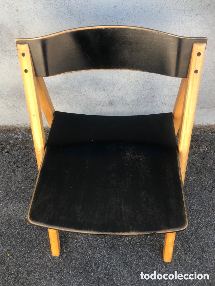 Vintage: EMBLEMATICA SILLA PLEGABLE DE HYLLINGE MOBLER DINAMARCA - Foto 4