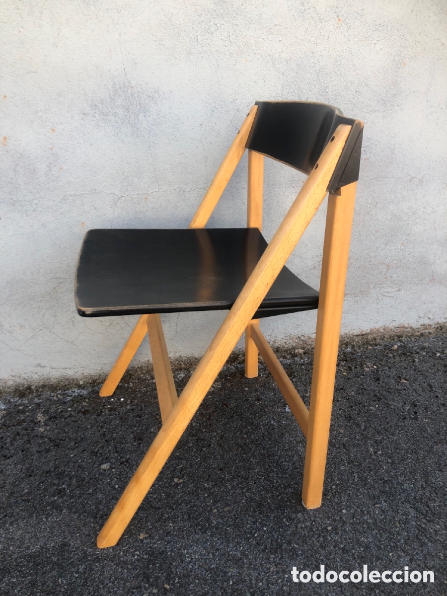 Vintage: EMBLEMATICA SILLA PLEGABLE DE HYLLINGE MOBLER DINAMARCA - Foto 6