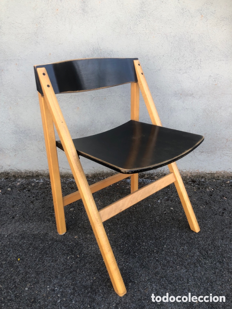 Vintage: EMBLEMATICA SILLA PLEGABLE DE HYLLINGE MOBLER DINAMARCA - Foto 1