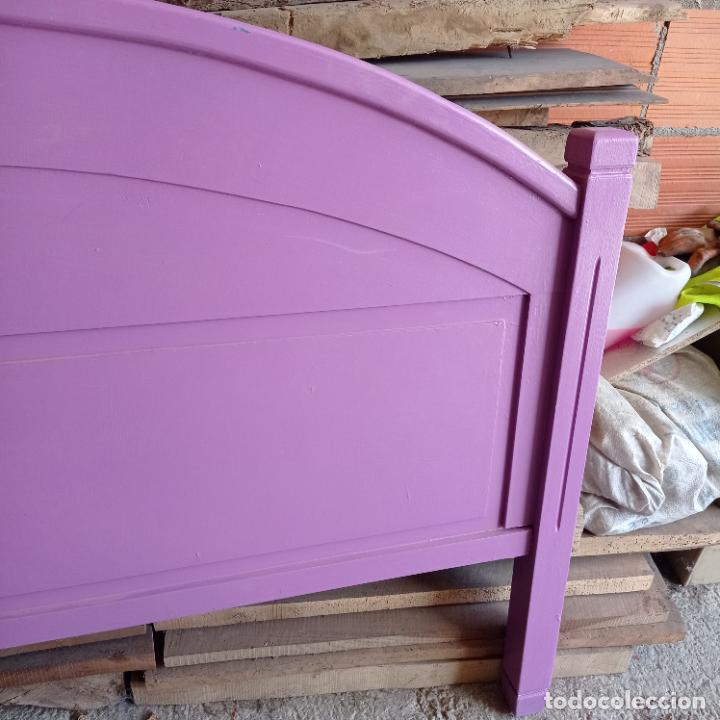 Vintage: CABECERO CAMA MADERA MACIZA - Foto 3