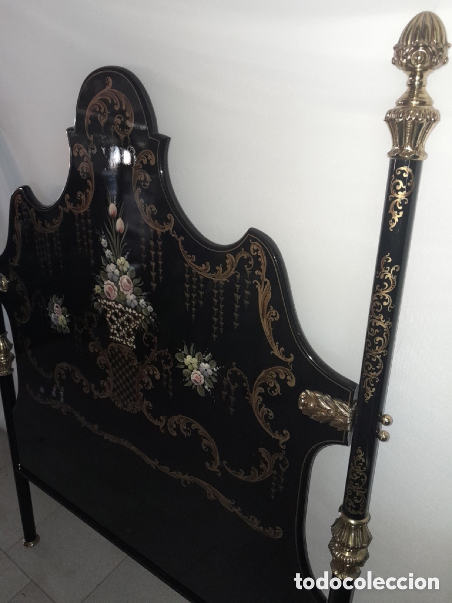 Vintage: Cama dos cabeceros y mesilla - Foto 3