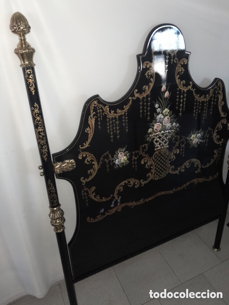 Vintage: Cama dos cabeceros y mesilla - Foto 4