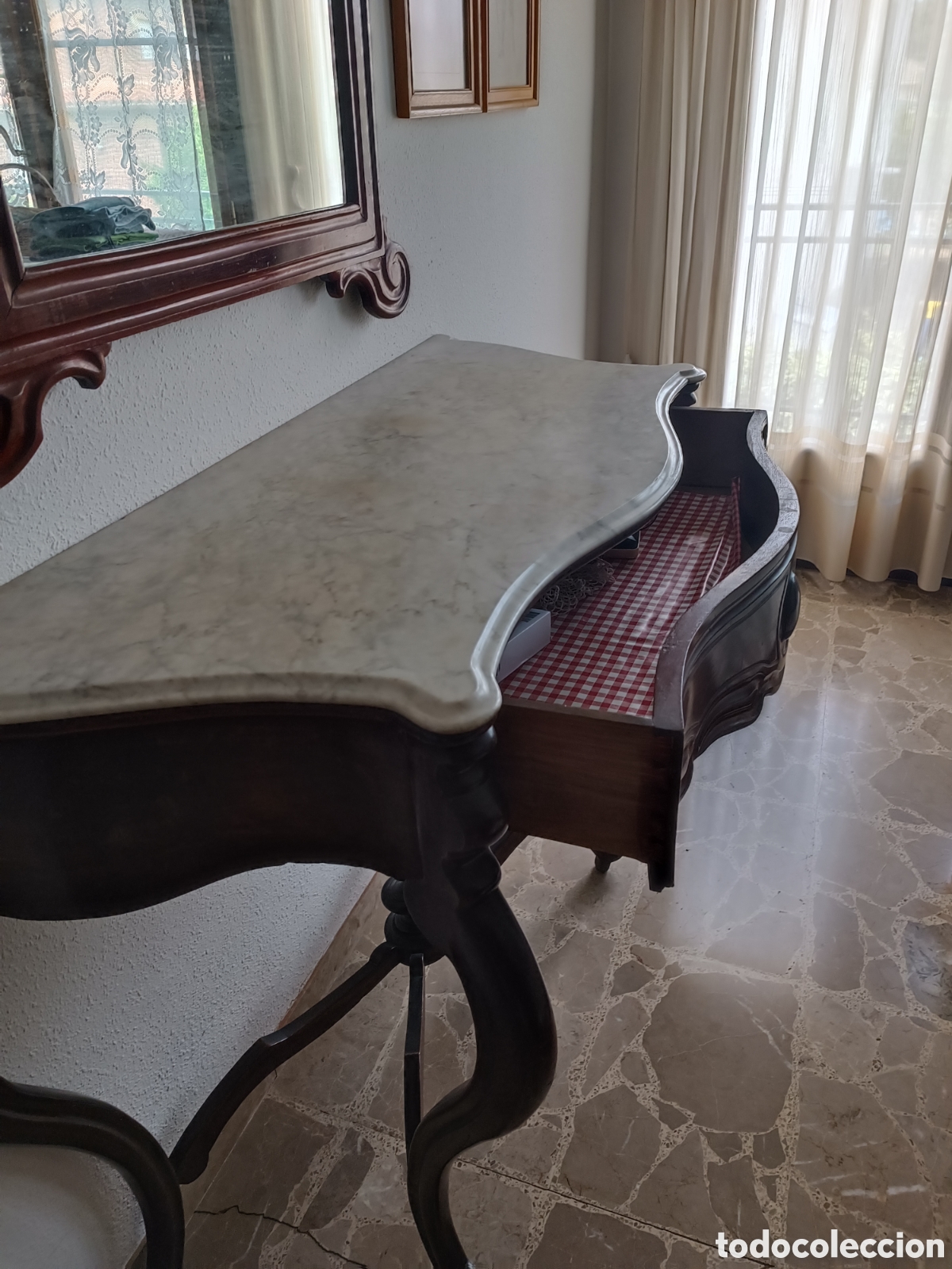 Vintage: C&oacute;moda con espejo madera de caoba - Foto 3