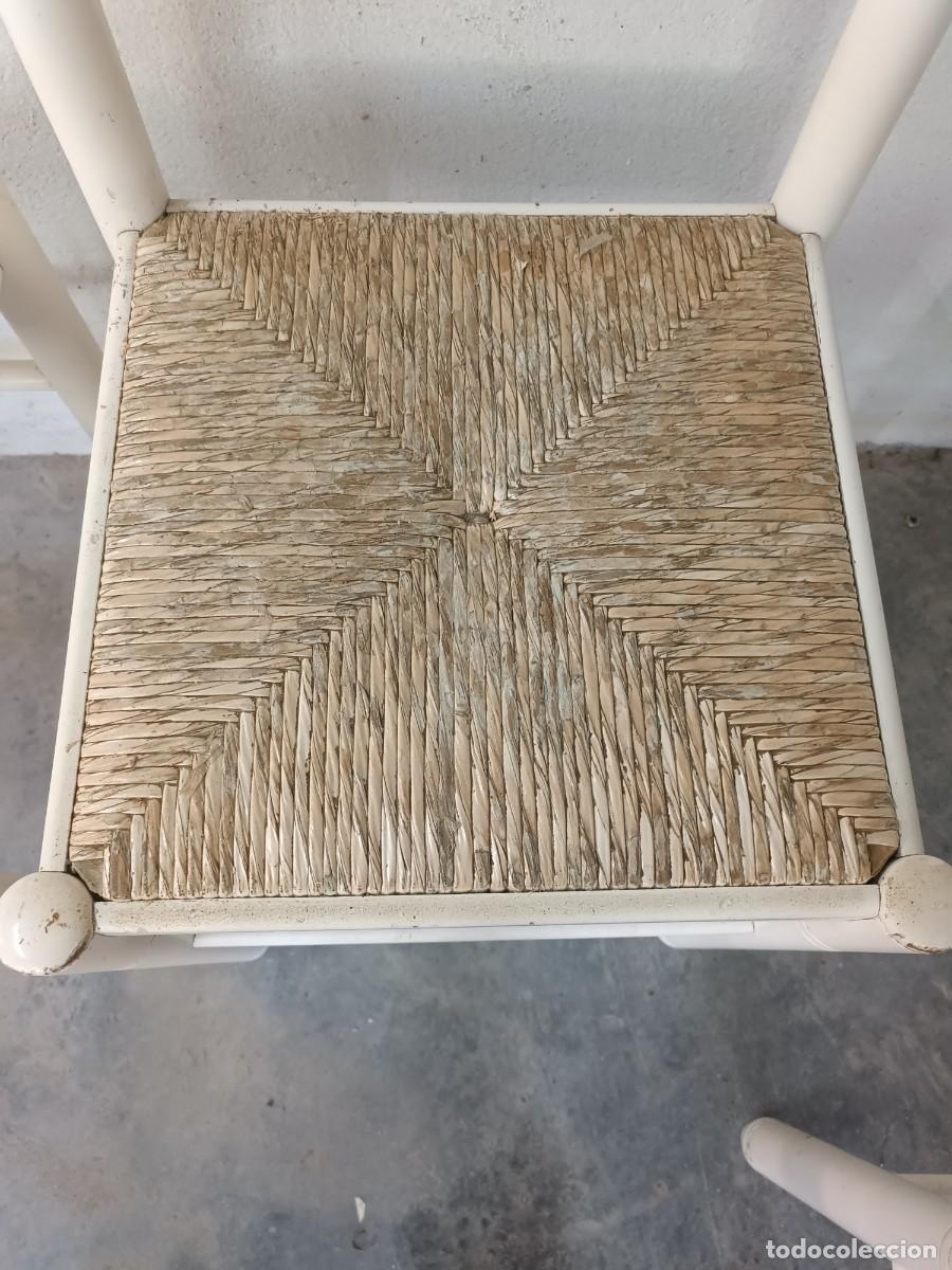 Vintage: Conjunto 4 sillas de madera con base de mimbre - Foto 2