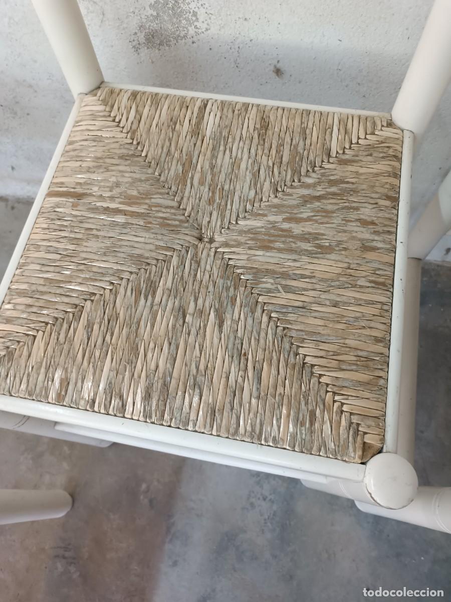 Vintage: Conjunto 4 sillas de madera con base de mimbre - Foto 3