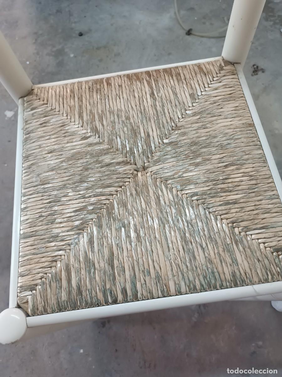 Vintage: Conjunto 4 sillas de madera con base de mimbre - Foto 4