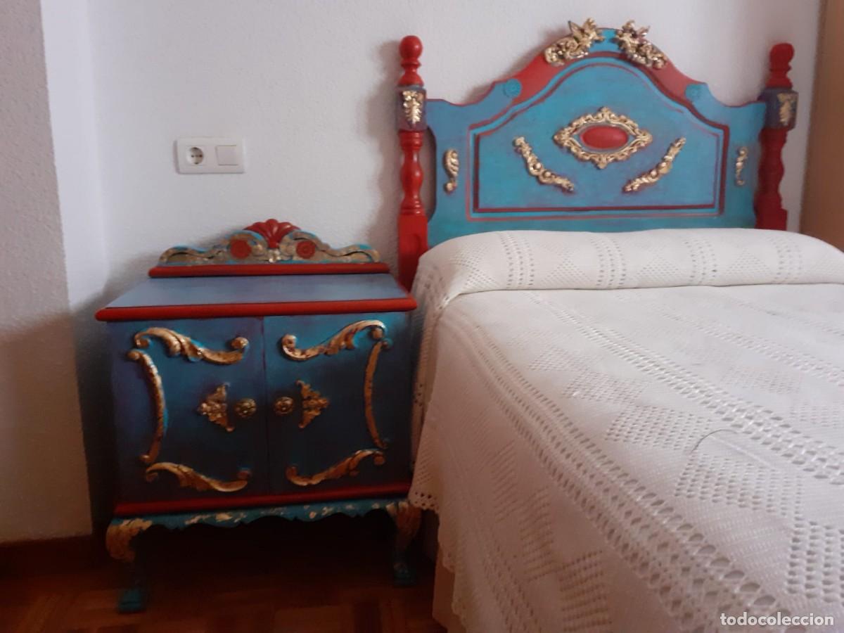 Vintage: cabecero de 90 y mesilla - Foto 1