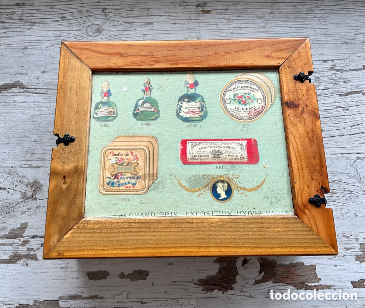 Vintage: Antiguo Botiqu&iacute;n / Caja de Madera &ndash; Ed. Pinaud &rdquo;Grand Prix Exposition Universelle Paris&rdquo;