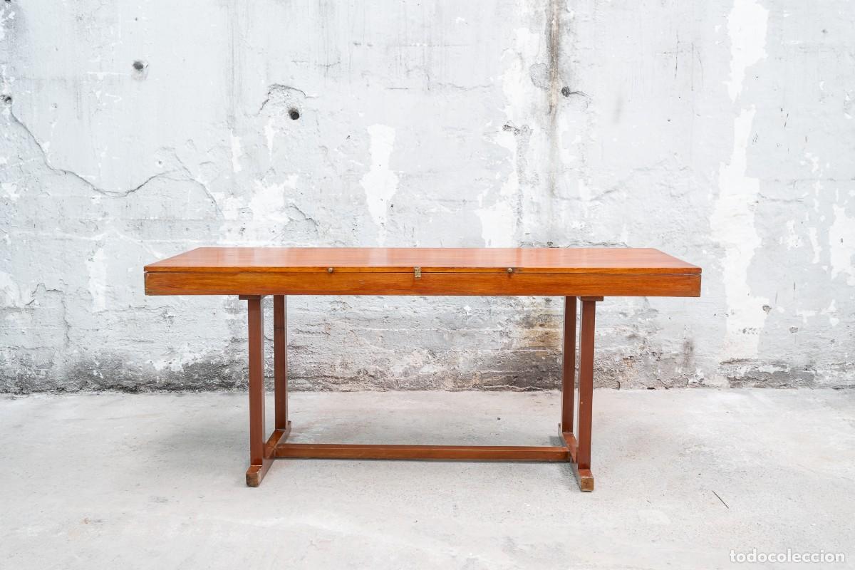 Vintage: Mesa rectangular con caj&oacute;n para colecci&oacute;n, s. XX - Foto 6