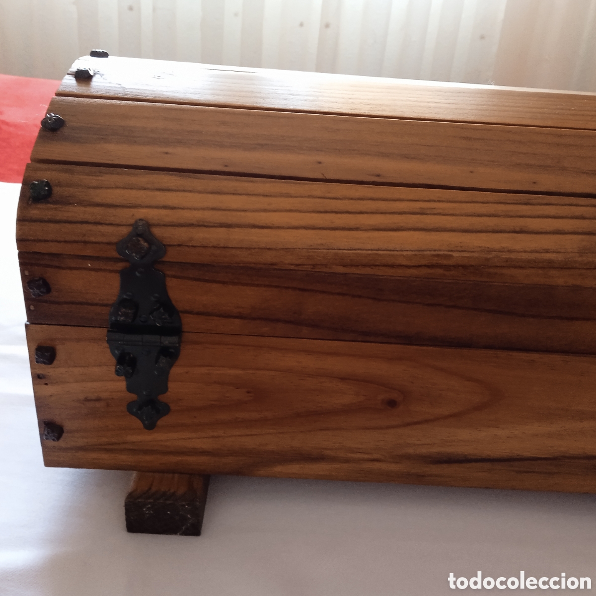 Vintage: Ba&uacute;l vintage de madera y remaches - Foto 10