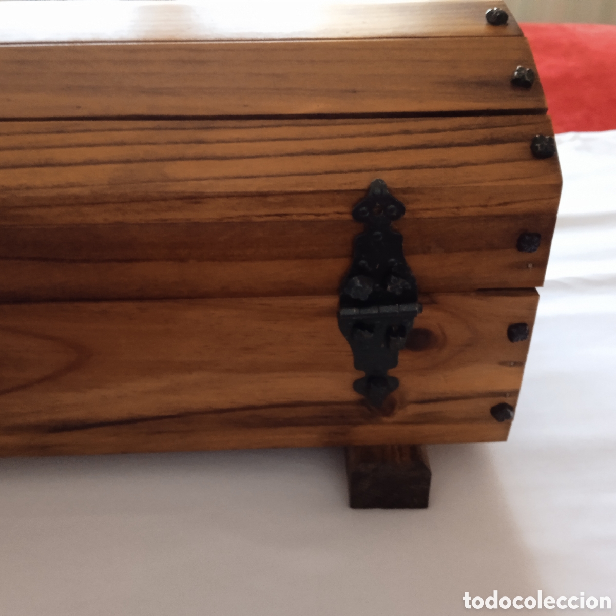 Vintage: Ba&uacute;l vintage de madera y remaches - Foto 11