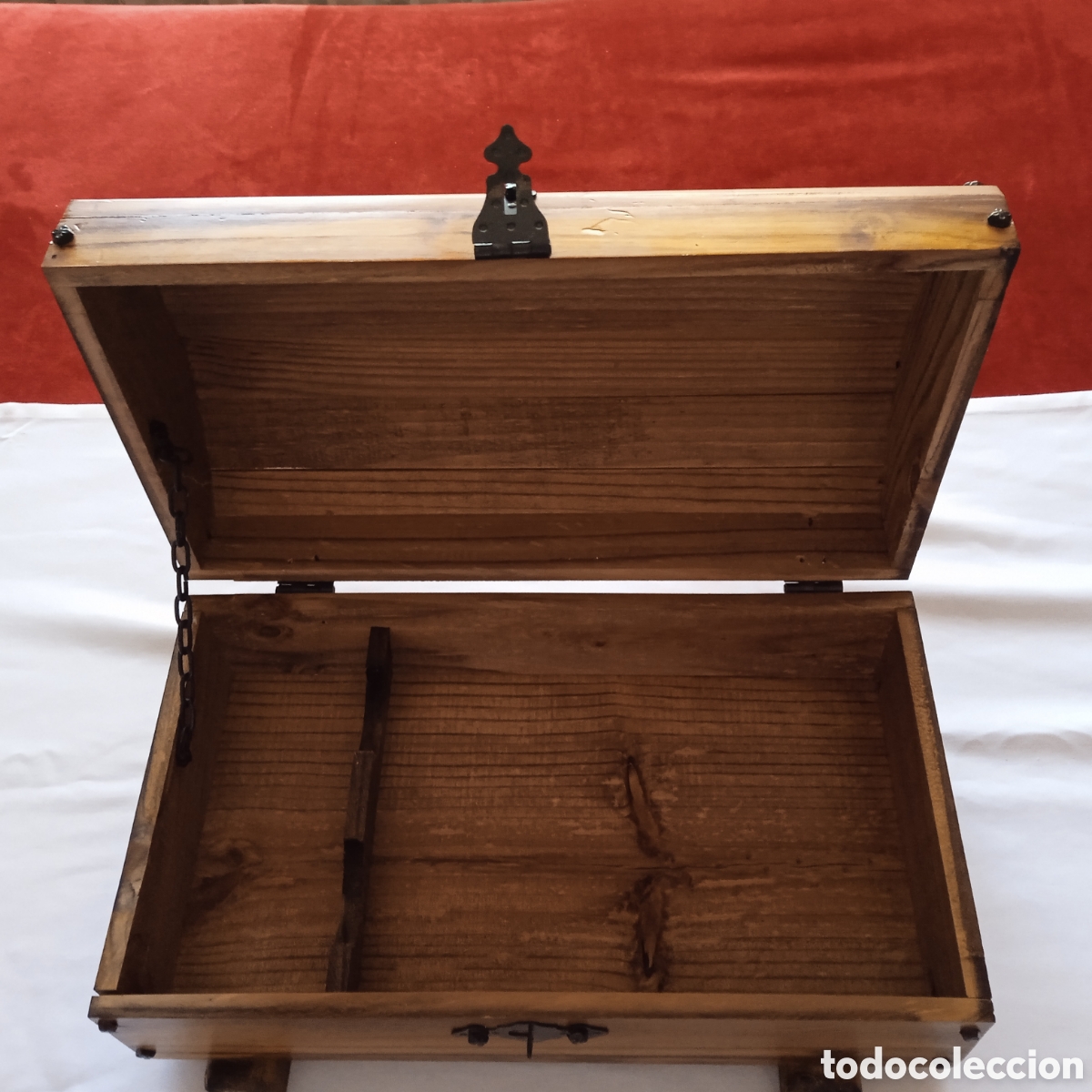 Vintage: Ba&uacute;l vintage de madera y remaches - Foto 12