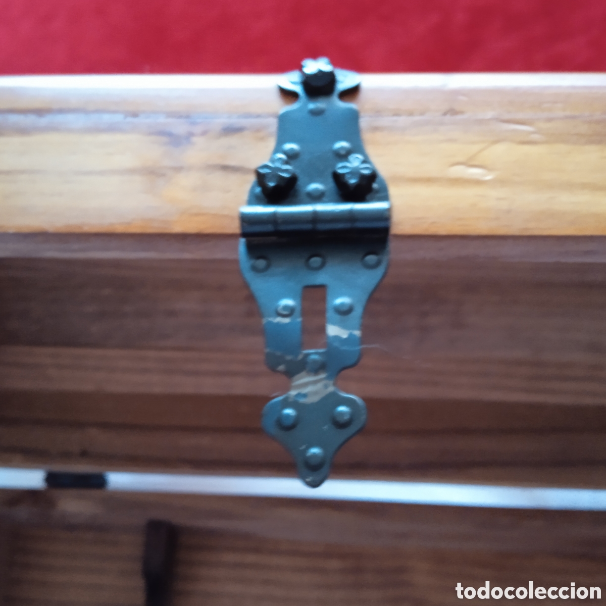 Vintage: Ba&uacute;l vintage de madera y remaches - Foto 14