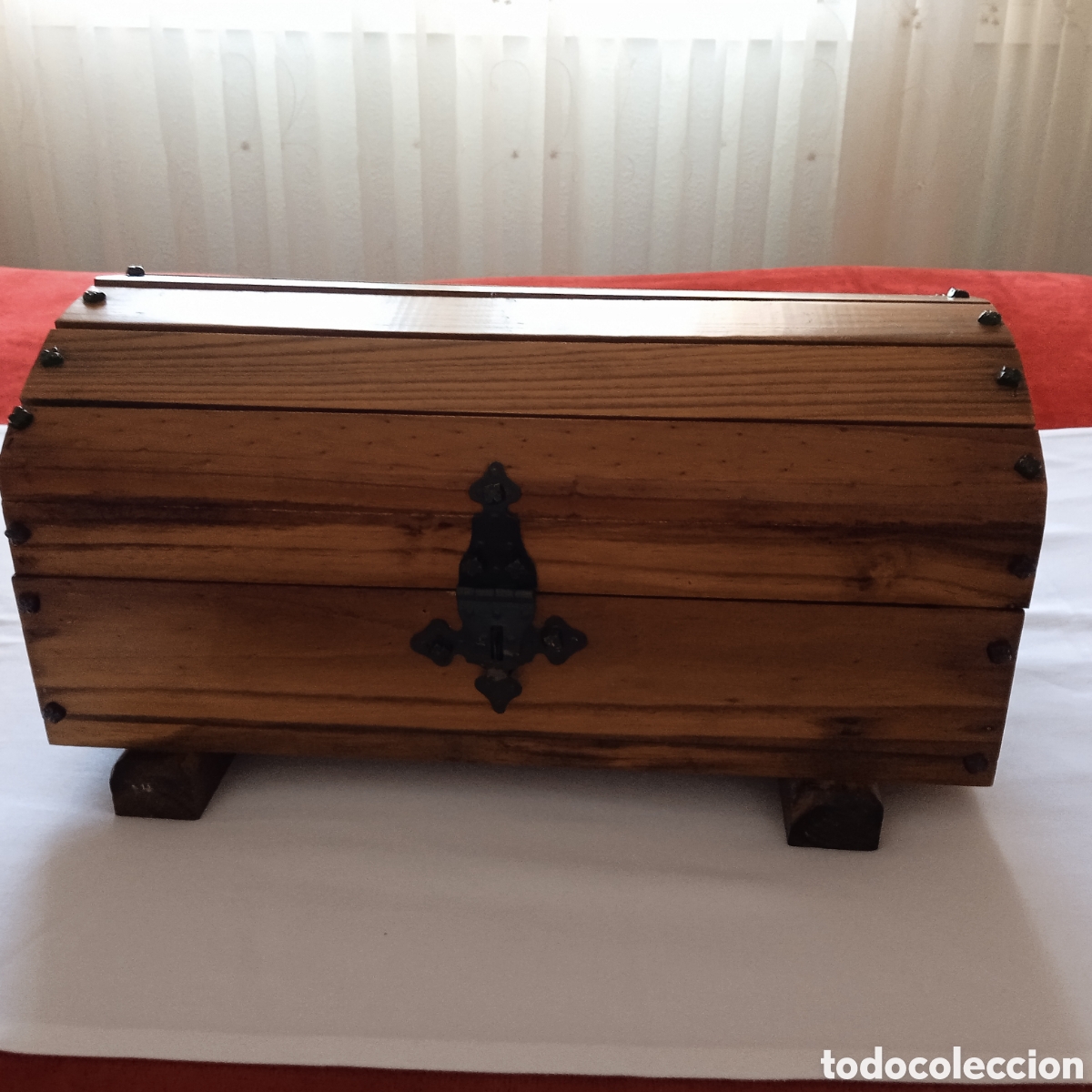 Vintage: Ba&uacute;l vintage de madera y remaches - Foto 21