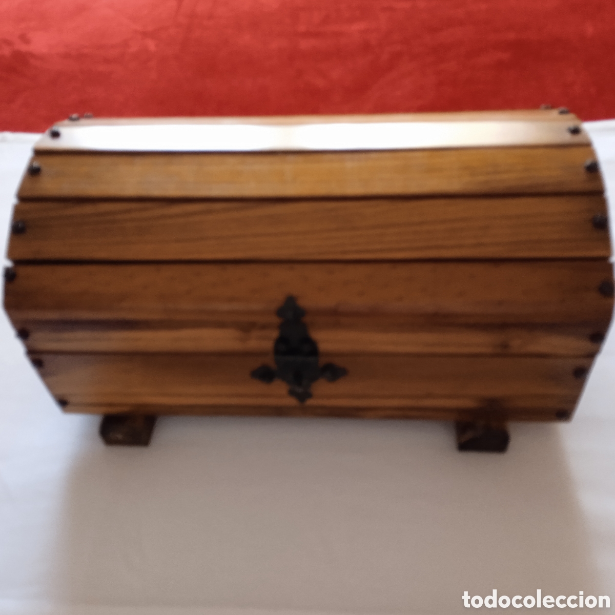 Vintage: Ba&uacute;l vintage de madera y remaches - Foto 22
