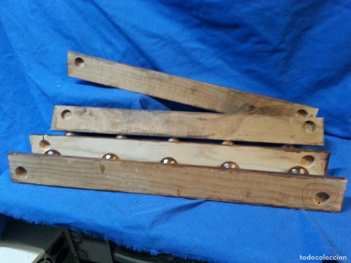 Vintage: PRACTICAS PERCHAS DE MADERA - 4 UNIDADES - Foto 7