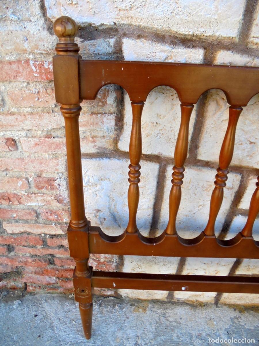Vintage: CABECERO Y PIE DE CAMA MACIZOS - Foto 4