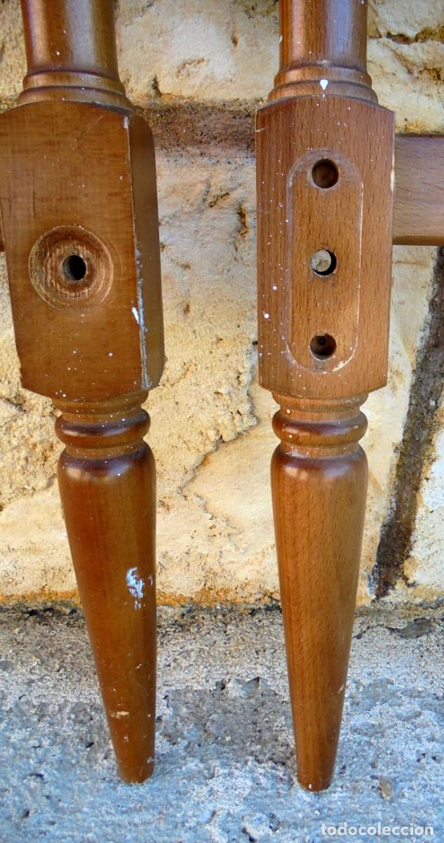 Vintage: CABECERO Y PIE DE CAMA MACIZOS - Foto 8