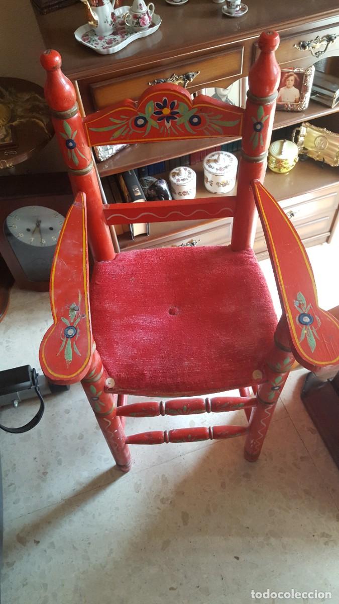 Vintage: Silla pintada/decorada, de estilo sevillano. - Foto 1