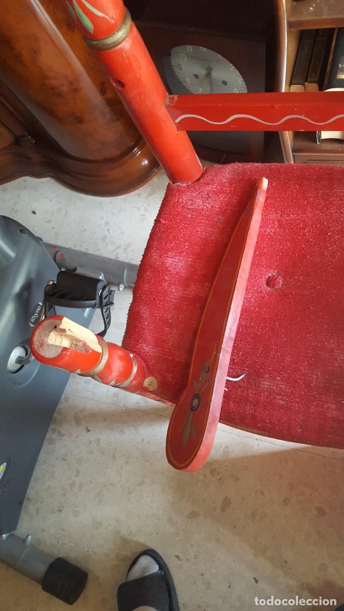 Vintage: Silla pintada/decorada, de estilo sevillano. - Foto 3