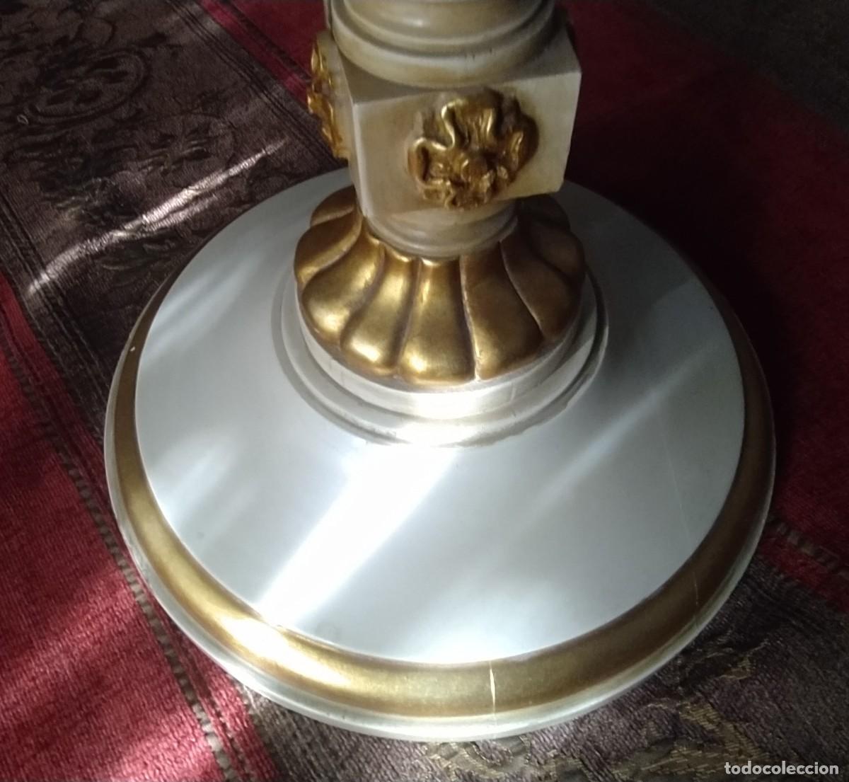Vintage: Mesa blanca madera y marmol. - Foto 4