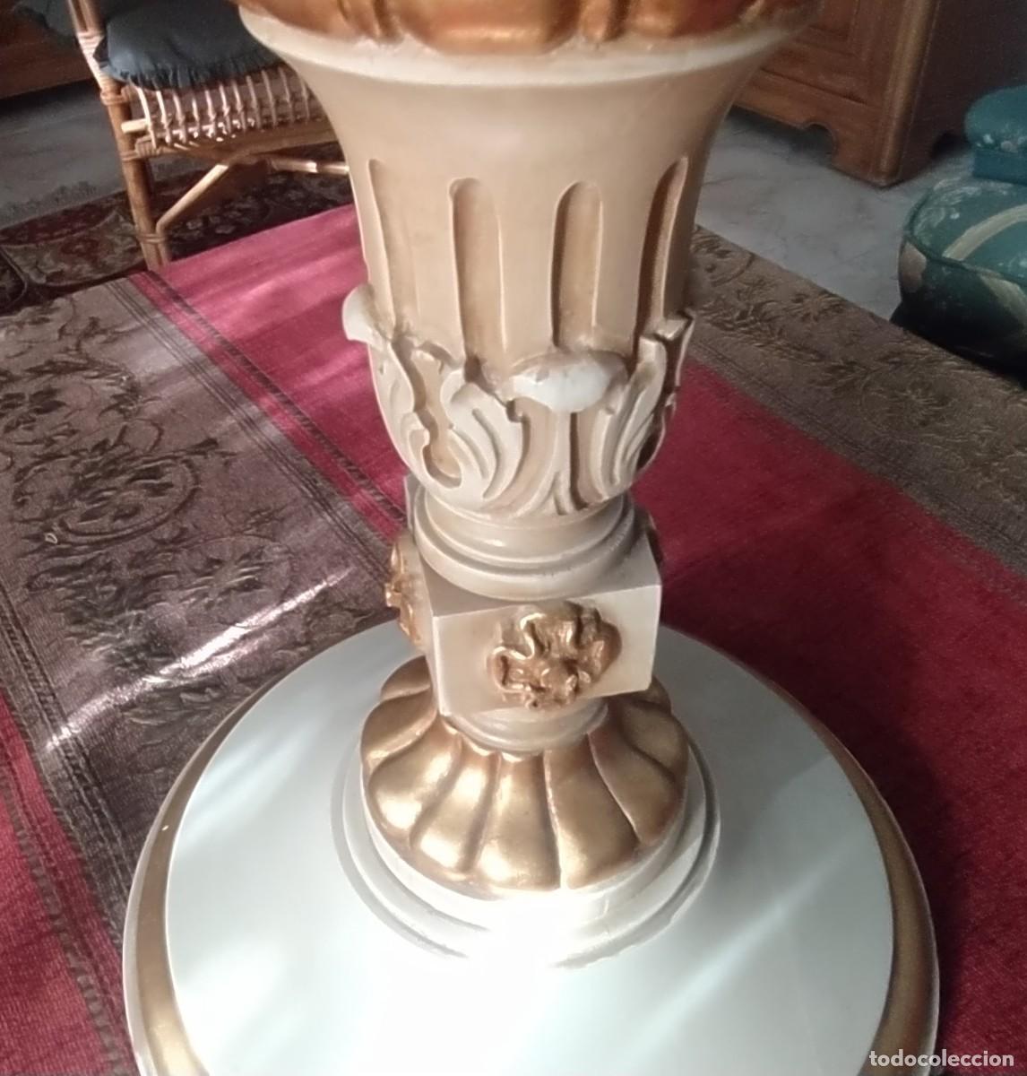 Vintage: Mesa blanca madera y marmol. - Foto 5