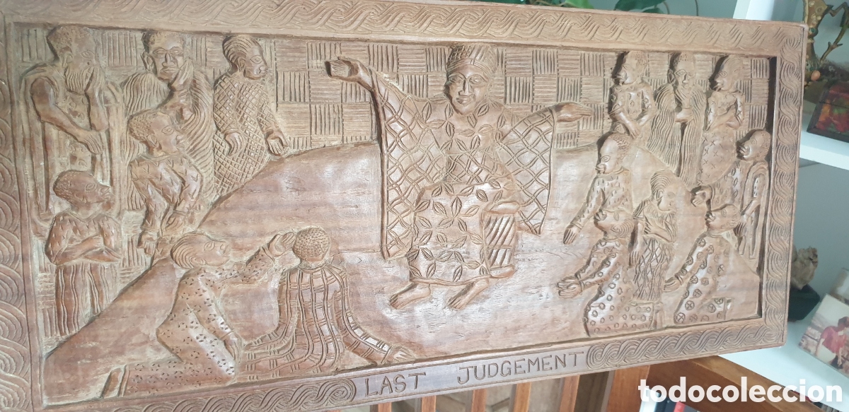 Vintage: RETABLO MADERA AFRICANO - Foto 2