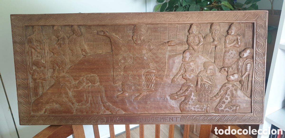 Vintage: RETABLO MADERA AFRICANO - Foto 1
