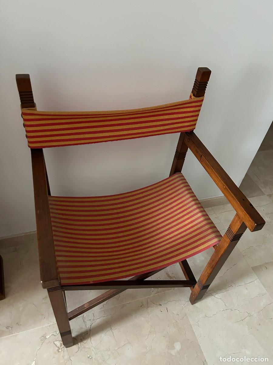 Vintage: BUTACA madera con tela - Foto 1