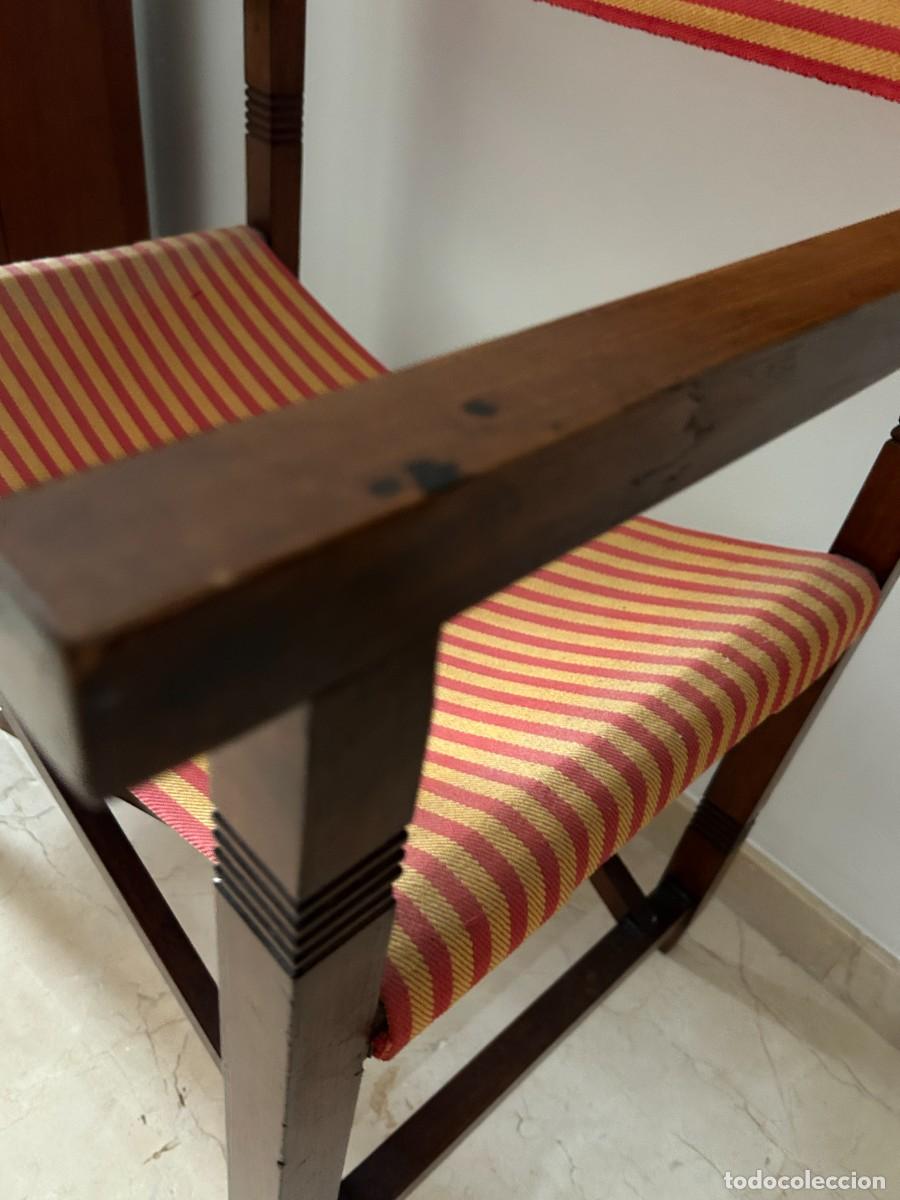 Vintage: BUTACA madera con tela - Foto 4