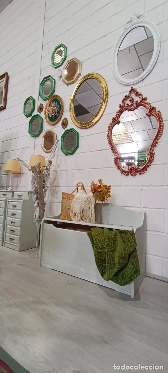 Vintage: BA&Uacute;L DE MADERA MACIZA DECAPADO. - Foto 3