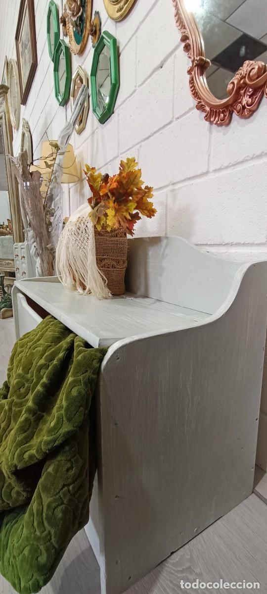 Vintage: BA&Uacute;L DE MADERA MACIZA DECAPADO. - Foto 4