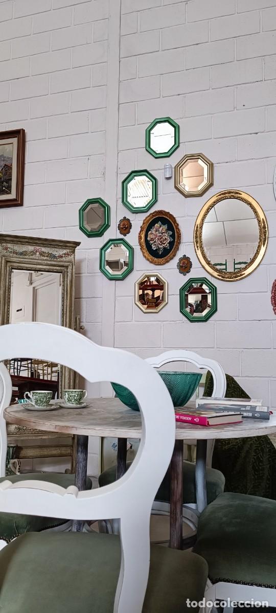 Vintage: CONJUNTO DE ESPEJOS OCTOGONALES. - Foto 3