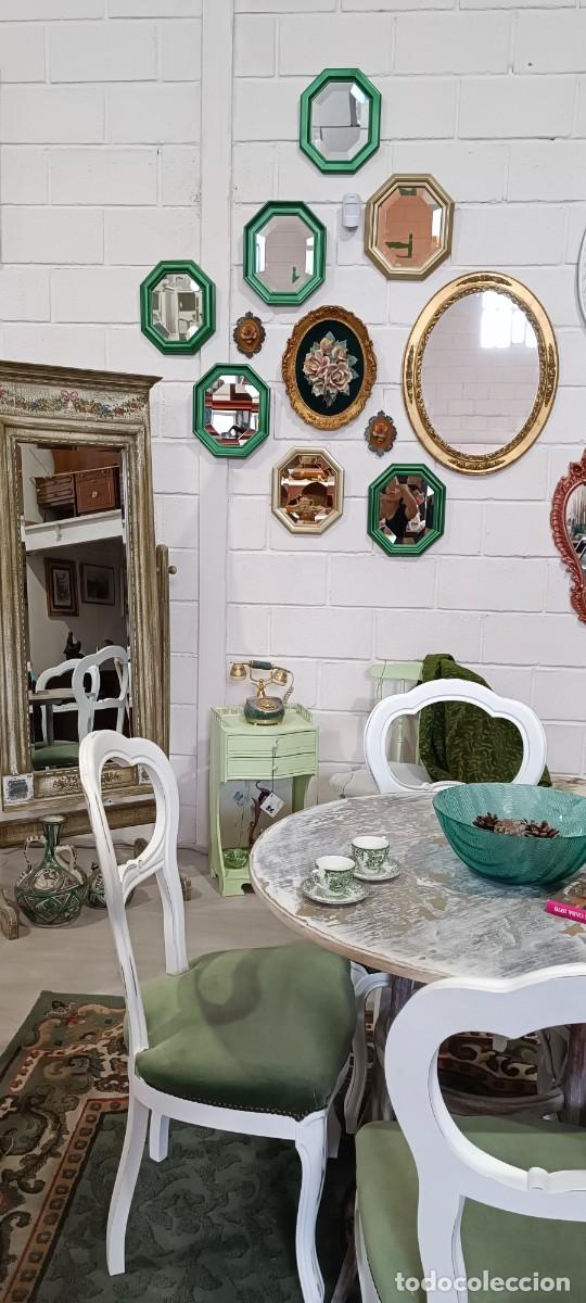 Vintage: CONJUNTO DE ESPEJOS OCTOGONALES. - Foto 4