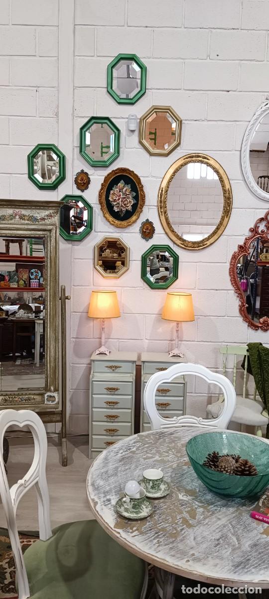 Vintage: CONJUNTO DE ESPEJOS OCTOGONALES. - Foto 5