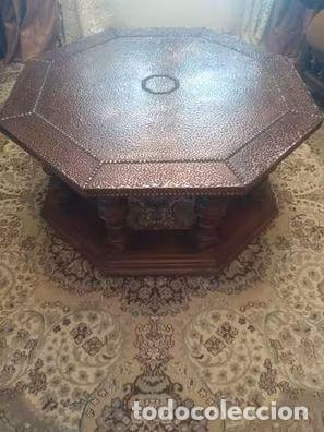 Vintage: Mesa baja de centro de madera maciza de nogal - Foto 1