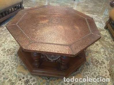 Vintage: Mesa baja de centro de madera maciza de nogal - Foto 3