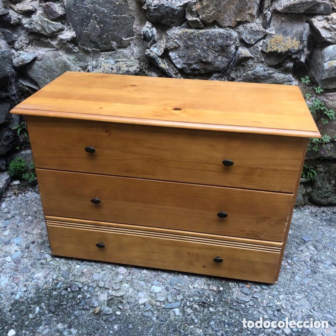 Vintage: C&Oacute;MODA CAJONERA DE MADERA . - Foto 2