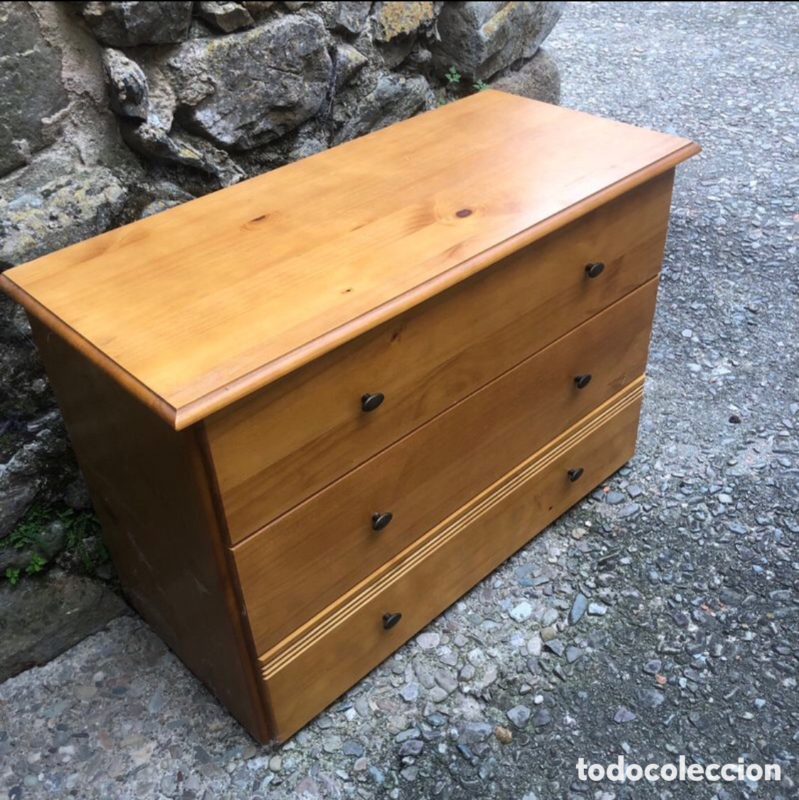 Vintage: C&Oacute;MODA CAJONERA DE MADERA . - Foto 4